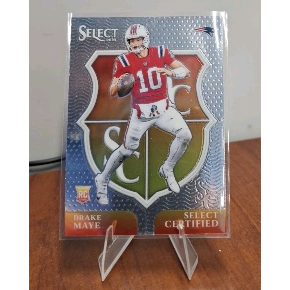 2024‎ Panini Select Drake Maye Select Certified Rookies #3 RC Patriots